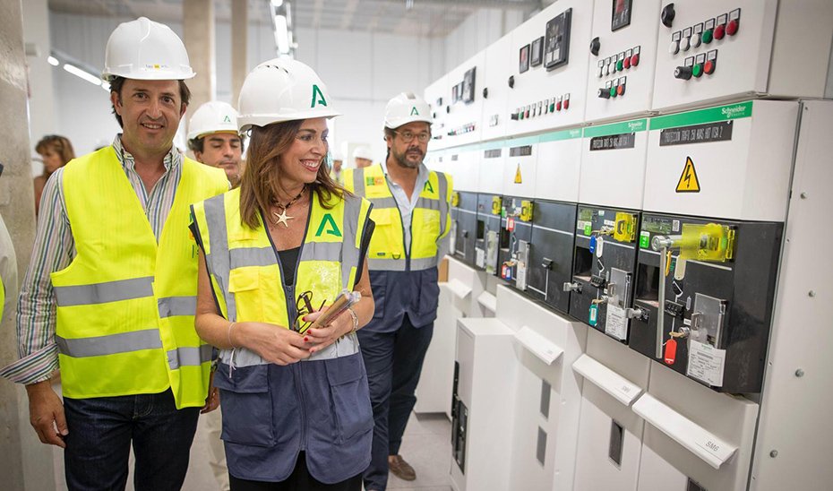 Rocío Díaz visita las obras de la prolongación Sur del Metro de Granada.