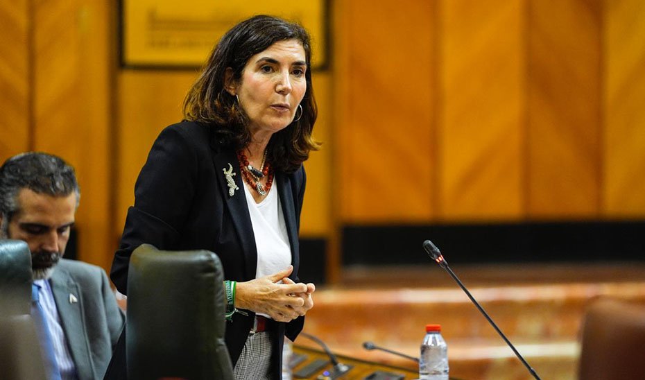 Rocío Blanco informa sobre ayudas a los autónomos en el Parlamento andaluz.