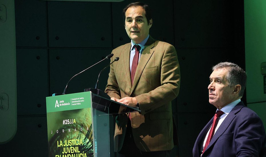 José Antono Nieto interviene en la presentación del portal web del Observatorio de Justicia Juvenil de Andalucía.