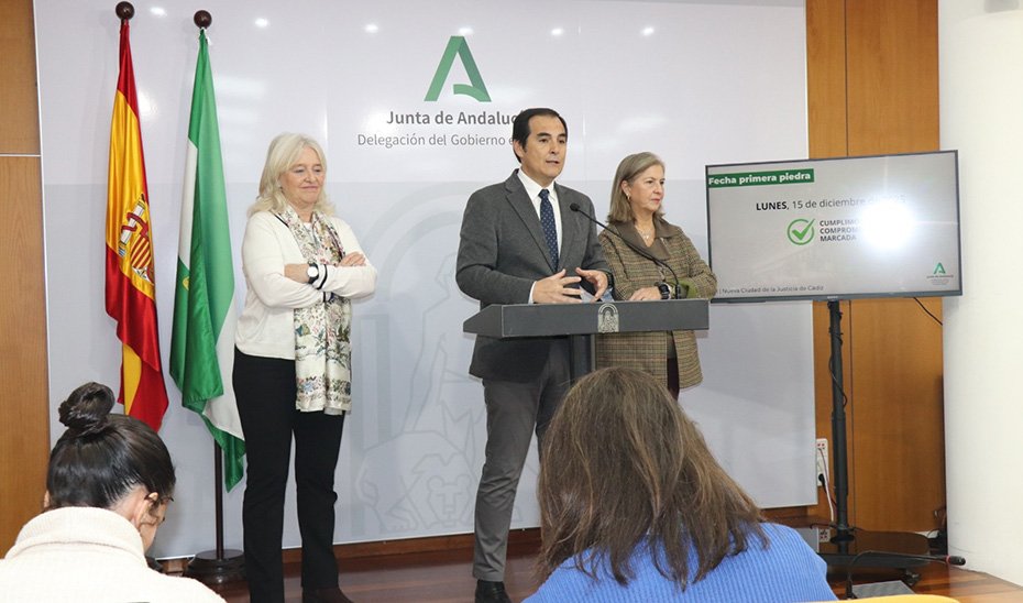 José Antonio Nieto informa de las novedades de la Ciudad de la Justicia de Cádiz.