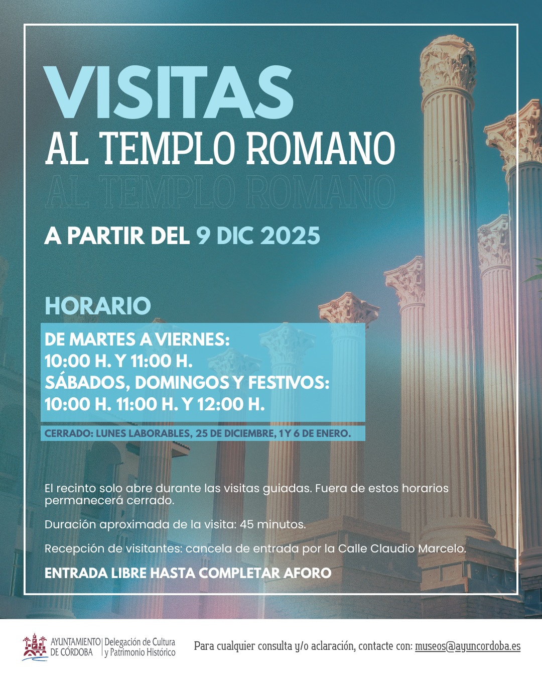 Visitas guiadas al Templo Romano